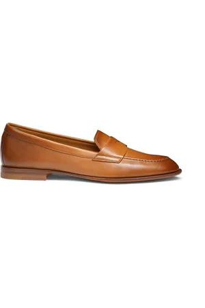 santoni Sko, Dame, Brun, 37 1/2 EU, Læder, Læder Penny Loafer