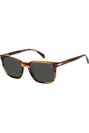 DB EYEWEAR BY DAVID BECKHAM Tilbehør, Herre, Flerfarvet, 54 MM, Uld, Striped Brown/Grey Solbriller