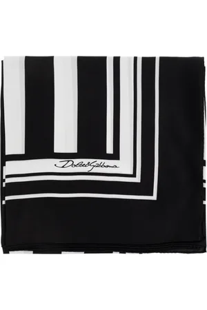 Dolce & Gabbana Tilbehør, Herre, Sort, ONE SIZE, Uld, Silketørklæde