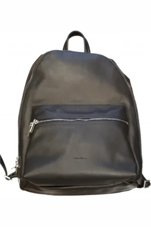 Rick Owens Taske, unisex, Sort, ONE SIZE, Læder, Glat Læder Rygsæk med Lynlåslommer
