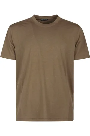 Tom Ford Top, Herre, Brun, M, Bomuld, Afslappet Bomuld T-shirt