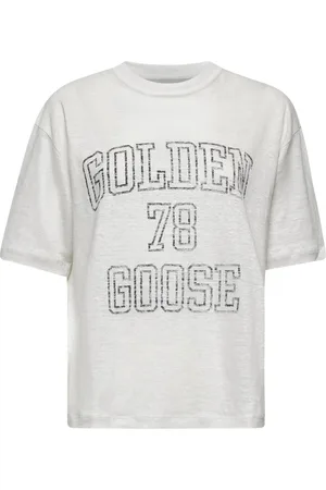Golden Goose Top, Dame, Hvid, 2XS, Uld, Logo-print T-shirt
