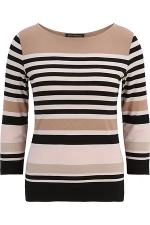 Betty Barclay Top, Dame, , XL, Uld, Stribet bådhals skjorte