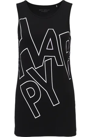 Betty Barclay Top, Dame, Sort, S, Uld, Skulpteret top til yoga og pilates