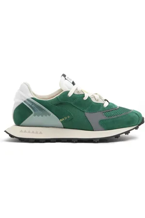RUN OF Sko, Herre, Grøn, 40 EU, Læder, Grønne Sneakers i Ruskindslæder