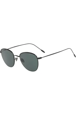 Giorgio Armani Tilbehør, Herre, Sort, 51 MM, Mat Sorte Solbriller Frames of Life