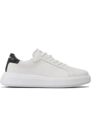 Calvin Klein Sko, Herre, Hvid, 44 EU, Uld, Hvide Snøresko i Lav Top