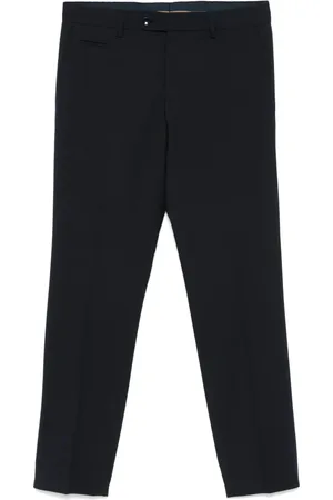 HUGO BOSS Bukser, Herre, Blå, 4XL, Uld, Uldblandingsbukser med lommer