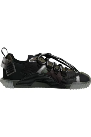 Dolce & Gabbana Sko, Herre, Sort, 39 1/2 EU, Bomuld, Camouflage Lave Top Sneakers