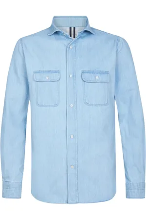 Profuomo Jakke, Herre, Blå, L, Blå Overshirt