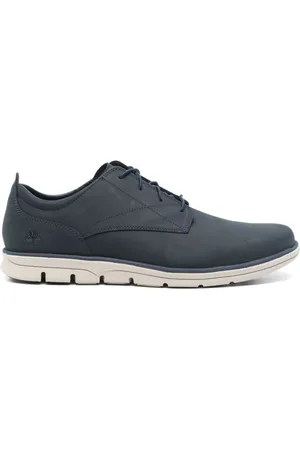Timberland Sko, Herre, Blå, 45 EU, Blå Sneakers med Flad Gummisål