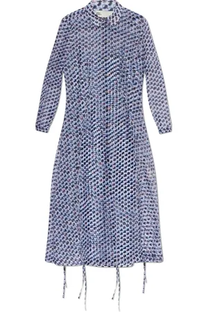 Tory Burch Kjole, Dame, Blå, S, Uld, Kjole med underkjole