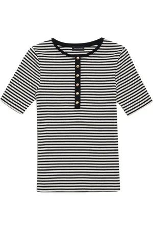 ANINE BING Top, Dame, Sort, S, Sort Knap Crew Neck T-shirt