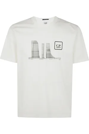 C.P. Company Top, Herre, Hvid, S, Bygninger Jersey T-Shirt