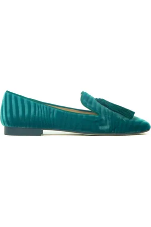 Prosperine Sko, Dame, Grøn, 36 EU, Læder, Fløjl Loafer med Tassels