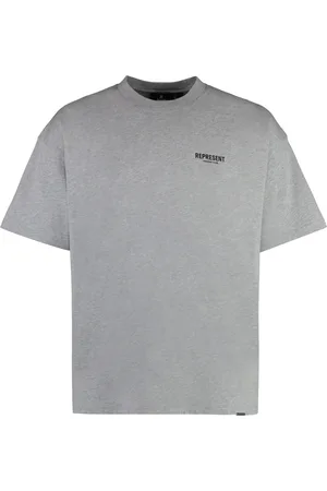 Represent Top, Herre, Grå, S, Bomuld, Cotton Crew-neck T-shirt Maxi Print