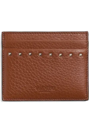 VALENTINO GARAVANI Tilbehør, Herre, Brun, ONE SIZE, Uld, Stilfulde Kortholder Punge