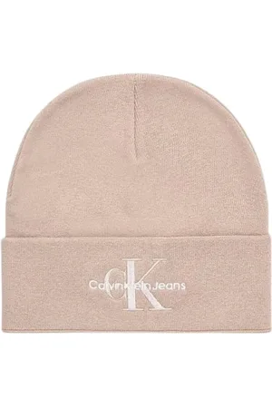Calvin Klein Tilbehør, Dame, , ONE SIZE, Bomuld, Minimalist Logo Bomuld Beanie