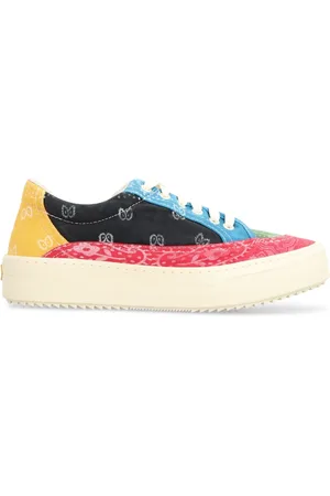 Rhude Sko, Herre, Flerfarvet, 40 EU, Bomuld, Bandana Patchwork Low-Top Sneakers