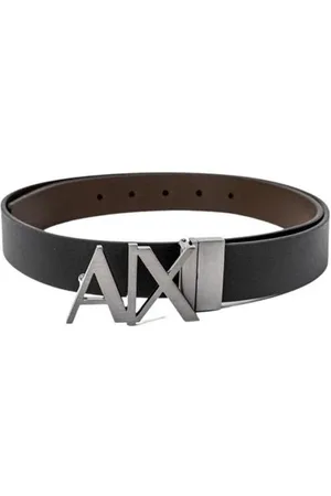 Armani Exchange Tilbehør, Herre, Sort, 95 CM, Læder, Elegant Læderbælte Efterår/Vinterkollektion
