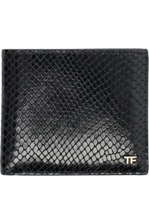 Tom Ford Tilbehør, Herre, Sort, ONE SIZE, Python Classic Bifold Pung Sort