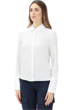 Patrizia Pepe Bluser & Skjorter, Dame, Hvid, XS, Hvid langærmet skjorte Essential