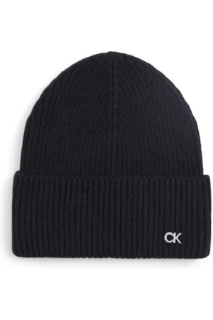 Calvin Klein Tilbehør, Dame, Sort, ONE SIZE, Uld, Blød Uld-Kashmir Kasket