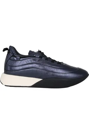 Högl Sko, Dame, Blå, 37 1/2 EU, Læder, Blå Metallic Læder Dame Sneaker