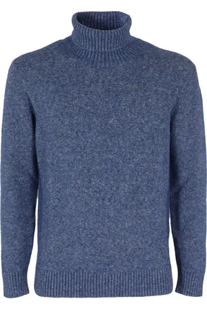 KANGRA CASHMERE Strik, Herre, Blå, 2XL, Uld, Stilfuldt Strik