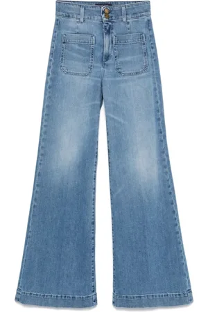 THE SEAFARER Jeans, Dame, Blå, W25, Denim, Blå denim jeans med knapper foran