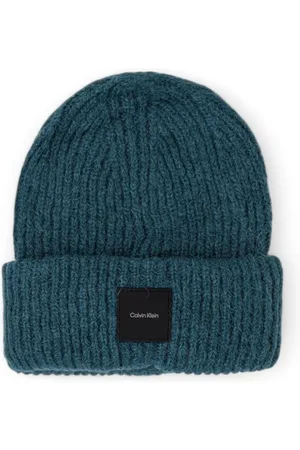 Calvin Klein Tilbehør, Herre, Grøn, ONE SIZE, Uld, Grøn Alpaca Uld Strikket Kasket