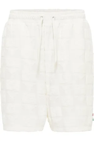 Carlo Colucci Shorts, Herre, Hvid, L, Uld, Terry Insert Oversize Streetwear Shorts