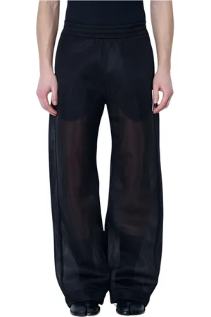 WALTER VAN BEIRENDONCK Bukser, Herre, Sort, S, Polyester, Logo Patch Mesh Bukser