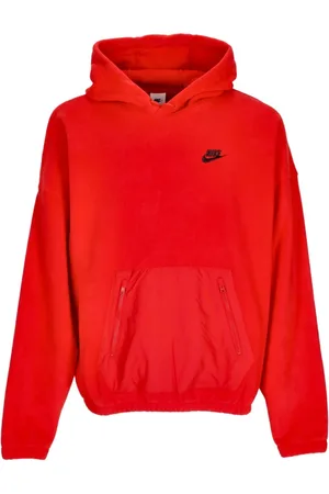 Nike Sweathshirts & Hoodies, Herre, Rød, XS, Uld, Fleece Polar Hoodie Rød/Sort