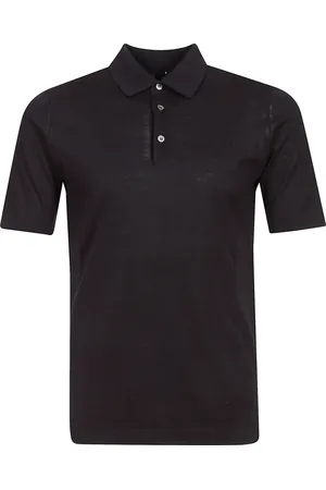 hindustrie Top, Herre, Blå, M, Bomuld, Navy Polo Shirt med Tre Knapper