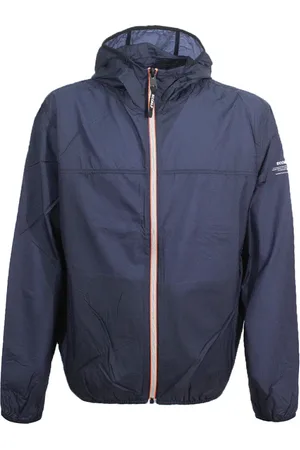 ECOALF Jakke, Herre, Blå, 2XL, Uld, Blå Lynlås Hættefrakke