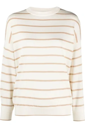 LORENA ANTONIAZZI Strik, Dame, Hvid, S, Bomuld, Hvid Strik Choker Sweater