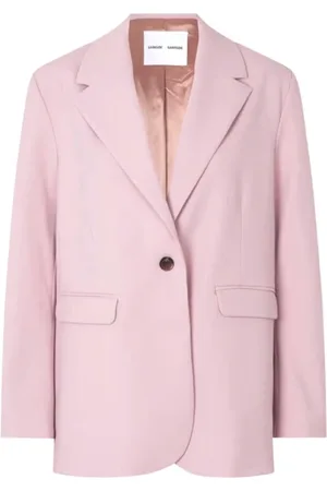 Samsøe Samsøe Jakke, Herre, Lyserød, 2XS, Uld, Oversized Haven Blazer