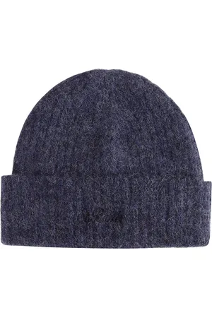 MC2 SAINT BARTH Tilbehør, Herre, Blå, ONE SIZE, Uld, Blå Navy Beanie med St. Barth Broderi