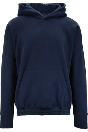 Saint Laurent Sweathshirts & Hoodies, Herre, Blå, XL, Bomuld, Hættetrøje med broderet logo