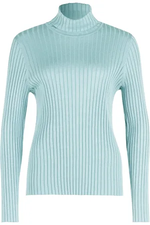 Betty Barclay Strik, Dame, Blå, 2XL, Uld, Ribstrikket Sweater