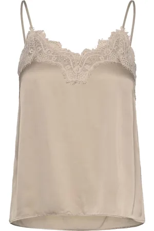 Rosemunde Top, Dame, , XS, Bomuld, Feminin Blonde Top Silver Lining
