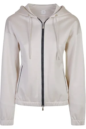 ELEVENTY Sweathshirts & Hoodies, Dame, , XL, Bomuld, Hættetrøje med lynlås og Lurex