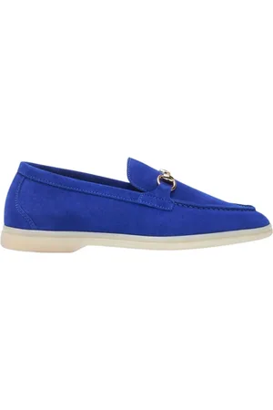 Scarosso Sko, Dame, Blå, 37 EU, Lilia Elektrisk Blå Ruskind Loafers