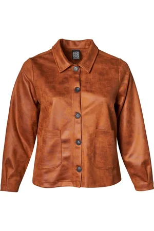 Pont Neuf Jakke, Dame, Brun, L, Polyester, Rust Casual Jakke med Elastan