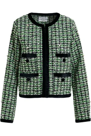 Essentiel Antwerp Jakke, Dame, Flerfarvet, XS, Tweed, Tweed Vest med Perleudsmykning