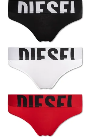 Diesel Undertøj, Dame, Flerfarvet, 2XS, Bomuld, Tre-pak briefs med logo