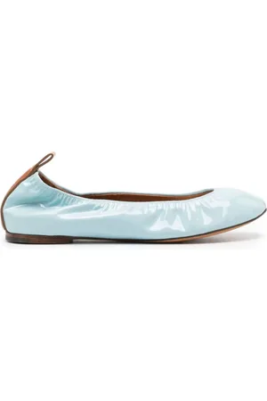 Lanvin Sko, Dame, Blå, 39 EU, Læder, Læder Ballerina Sko