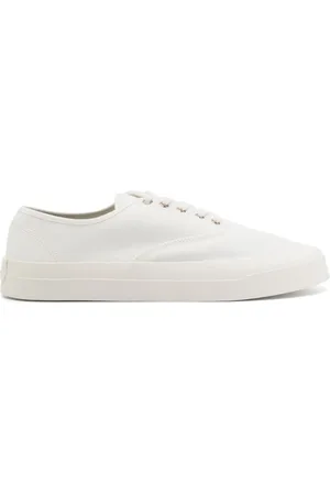 Maison Kitsuné Sko, Herre, Hvid, 40 EU, Canvas Snøresko