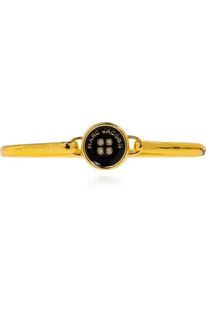 Marc Jacobs Tilbehør, Dame, Gul, ONE SIZE, Uld, The Button Hinge Armbånd